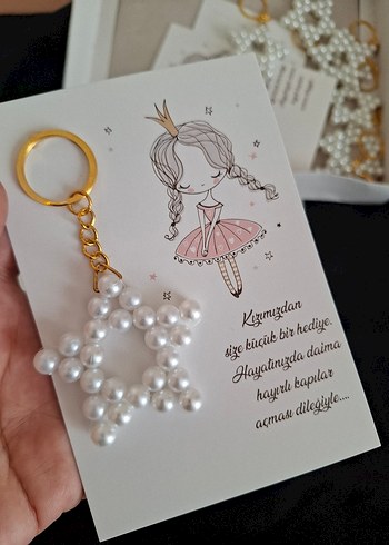 İnci Boncuklu Yıldız Anahtarlık hediyelik anahtarlık
