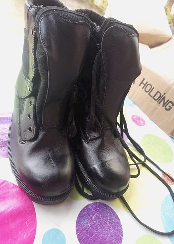 gerçek deri siyah bot 42 numara - Görsel 2