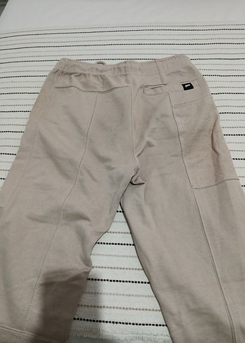 Bej Keten Kadın Midi Kumaş Pantolon - Görsel 3