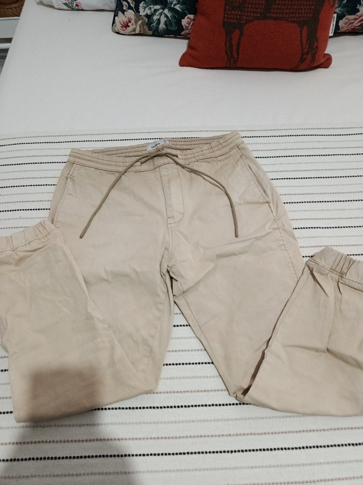 Bej Regular Fit Erkek Keten Pantolon - Görsel 2