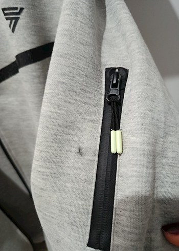 Gri Fermuarlı Erkek Spor Sweatshirt - Görsel 3