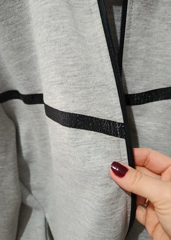 Gri Fermuarlı Erkek Spor Sweatshirt - Görsel 2