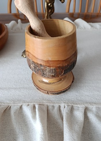 Vintage Ahşap Havan - Görsel 2