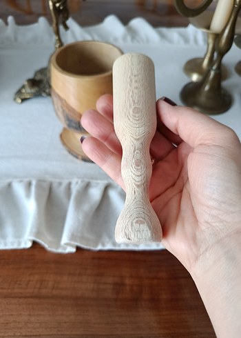 Vintage Ahşap Havan - Görsel 4