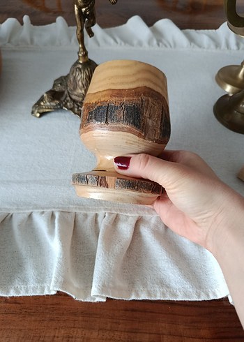 Vintage Ahşap Havan - Görsel 3