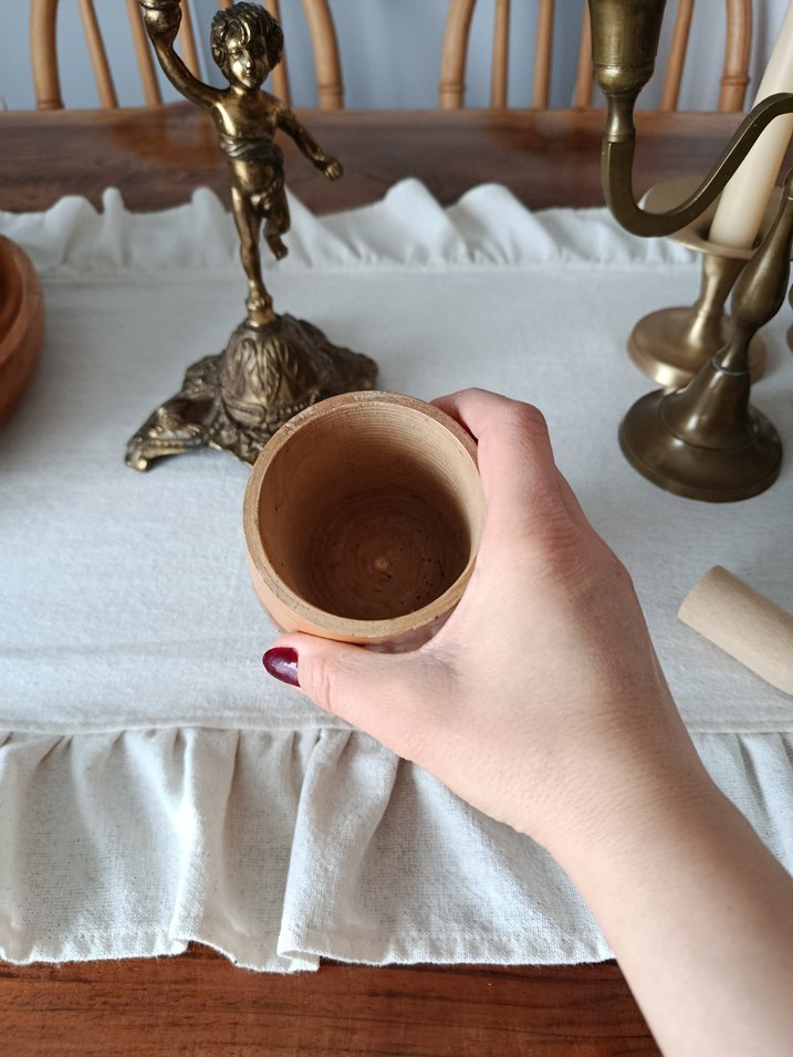 Vintage Ahşap Havan - Görsel 5