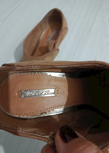 Bej Süet Stiletto Topuklu Kadın Bot - Görsel 6