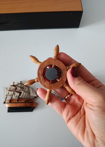 Ahşap Gemi Dümeni Magnet Seti - Görsel 4