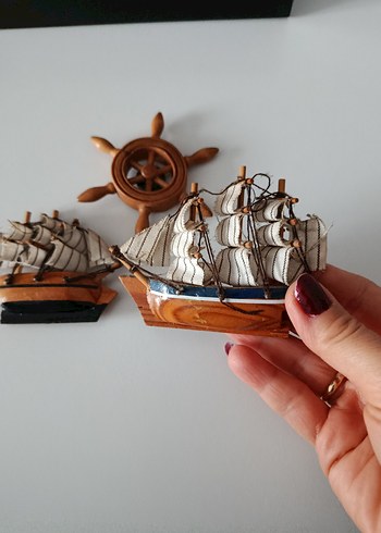 Ahşap Gemi Dümeni Magnet Seti - Görsel 3