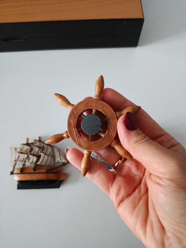 Ahşap Gemi Dümeni Magnet Seti - Görsel 4