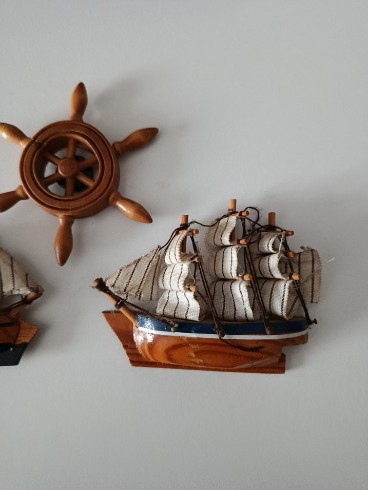 Ahşap Gemi Dümeni Magnet Seti - Görsel 2