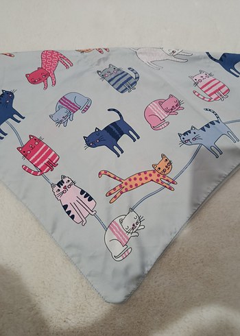 Kedi desenli fular - Görsel 2