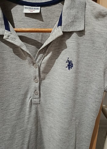 U.S Polo Assn. Kız Çocuk Gri Polo Tişört