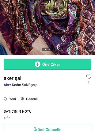  Beden Aker eşarp