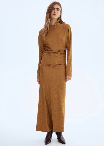 Kadın Camel Süet Mini Bluz - Görsel 2