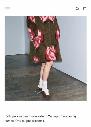 Bordo Bağlama Desenli Kadın Kürklü Midi Kaban - Görsel 5