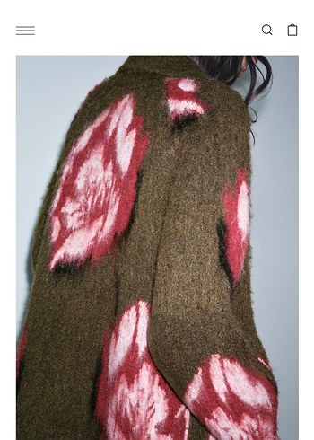 Bordo Bağlama Desenli Kadın Kürklü Midi Kaban - Görsel 6