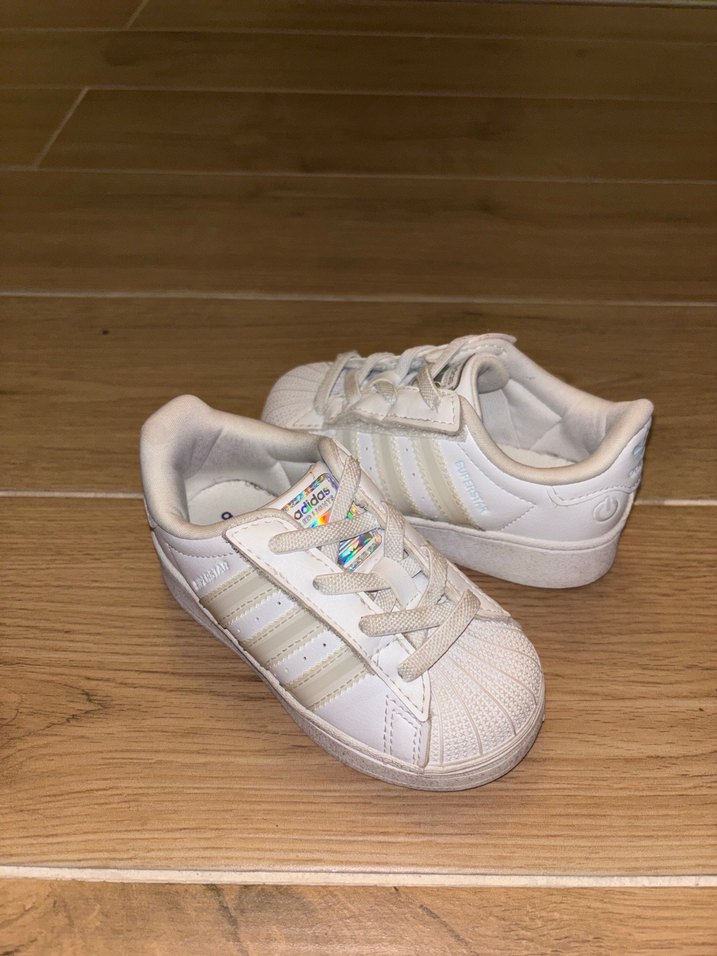 Kız Çocuk Beyaz Spor Ayakkabı Velcro Bağcıklı - Görsel 4