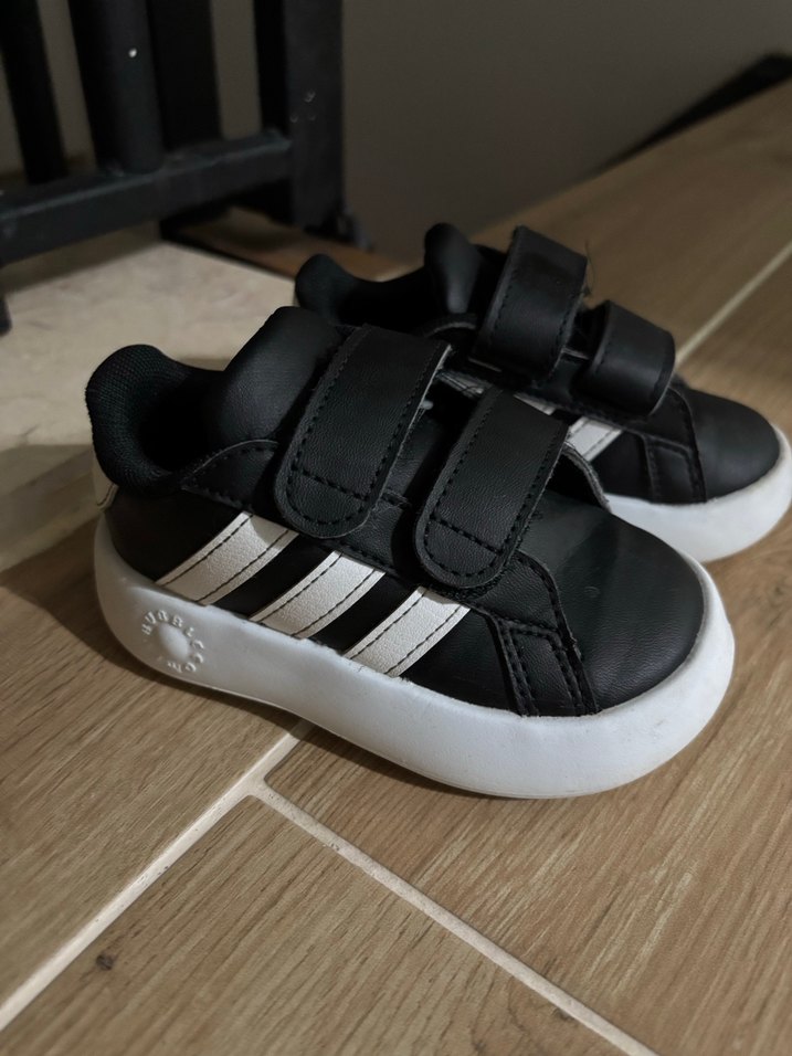 Siyah Erkek Çocuk Spor Ayakkabı Velcro - Görsel 2