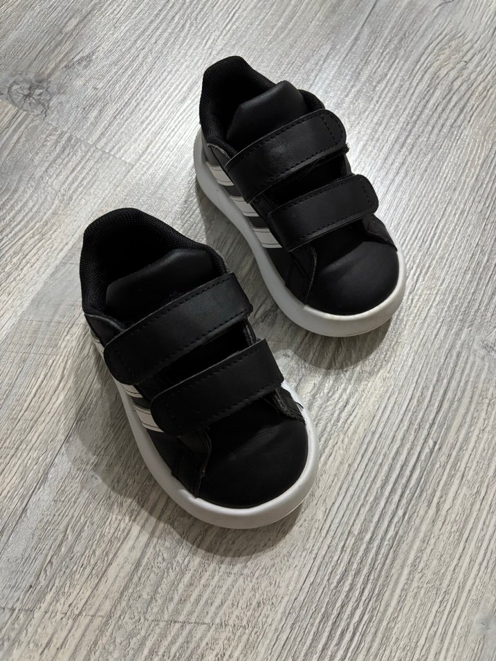 Siyah Erkek Çocuk Spor Ayakkabı Velcro - Görsel 4