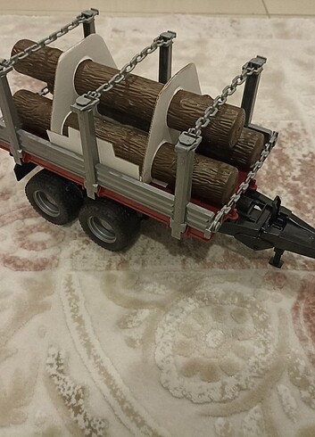 Beden Bruder Damperli Kırmızı Kütük Römorku