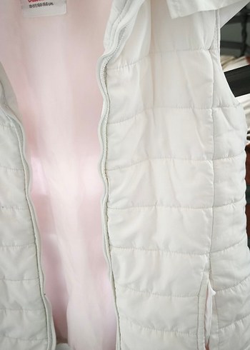 Kız Çocuk Beyaz Fermuarlı Yelek LCW - Görsel 4