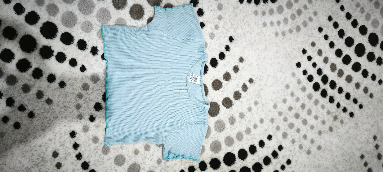 Mavi Kısa Kollu Bebek Body - Görsel 2