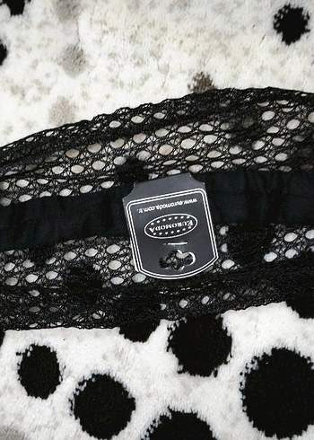 Kırmızı ve Siyah File Model Saç Bandanası - Görsel 5