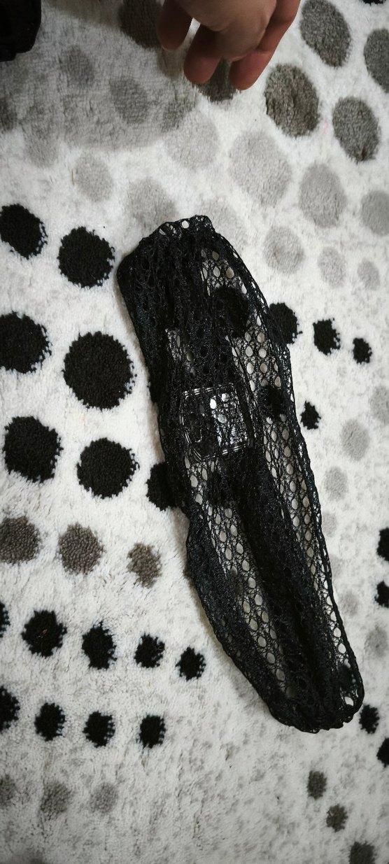 Kırmızı ve Siyah File Model Saç Bandanası - Görsel 4