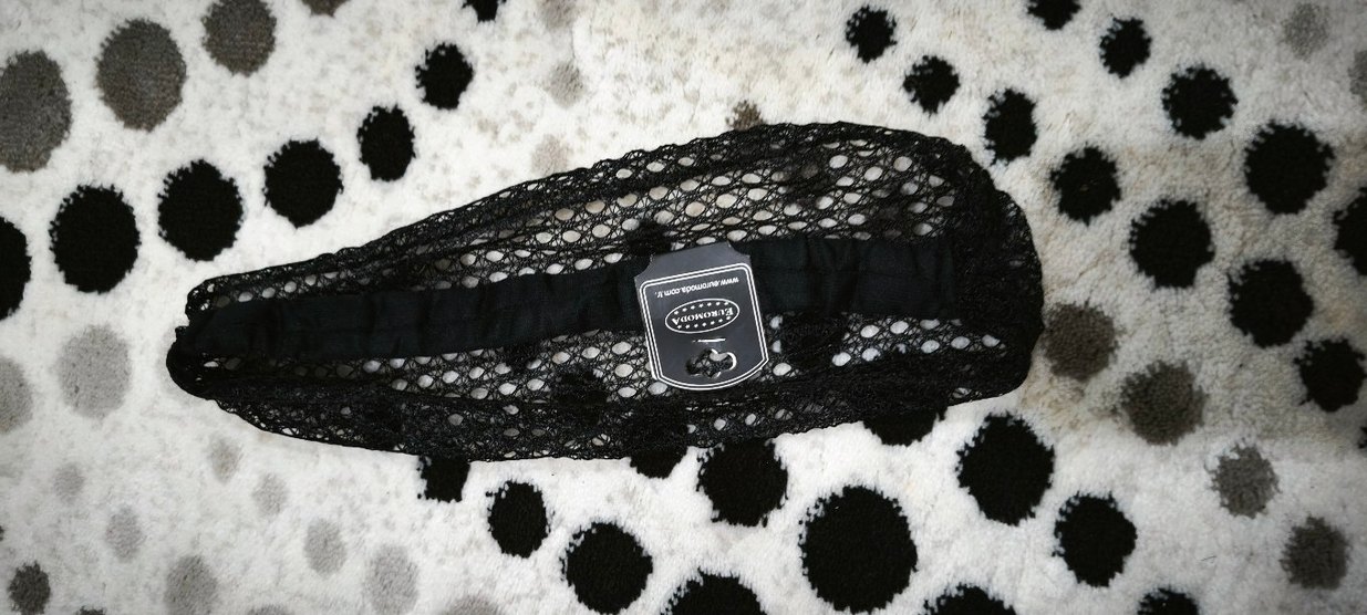 Kırmızı ve Siyah File Model Saç Bandanası - Görsel 5