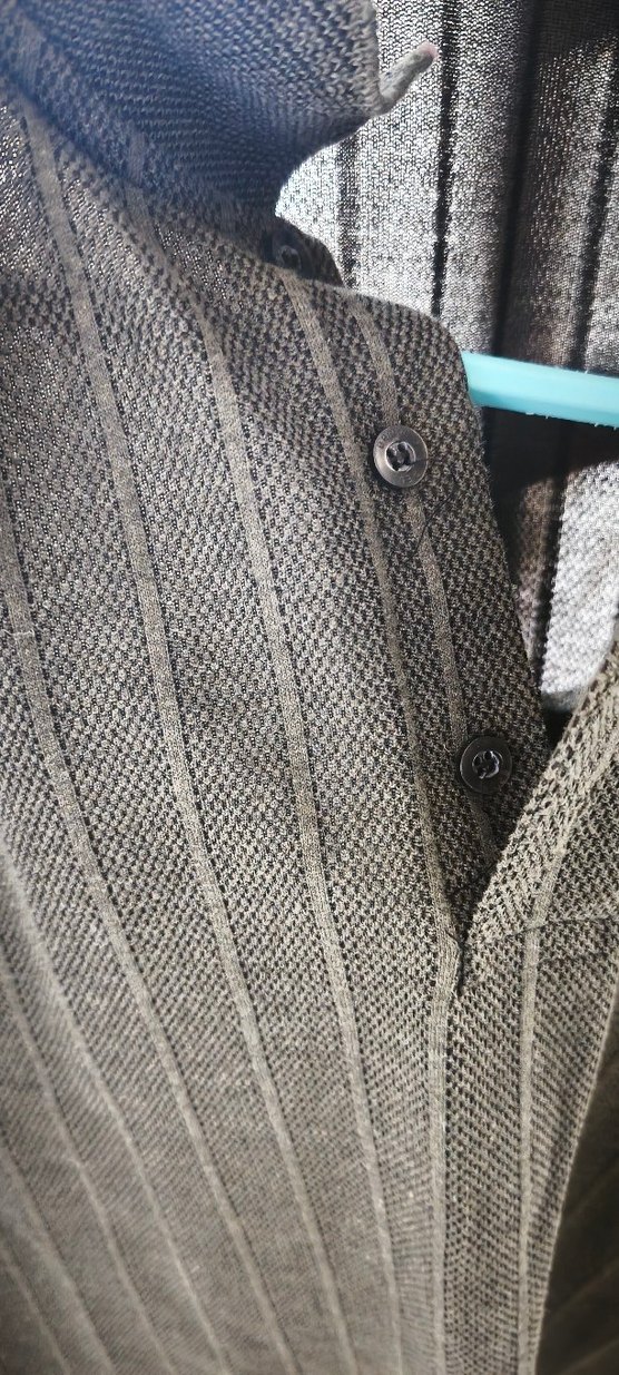 Düğmeli Gri Erkek Polo Tişört - Görsel 4