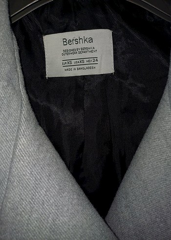 Bershka Gri Fermuarlı Kadın Kaban