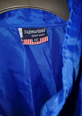 Mavi Fermuarlı Midi Yağmurluk - Görsel 3