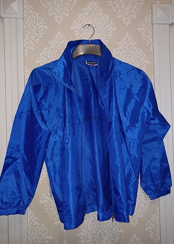 Mavi Fermuarlı Midi Yağmurluk - Görsel 2