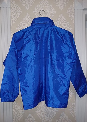 Mavi Fermuarlı Midi Yağmurluk - Görsel 4