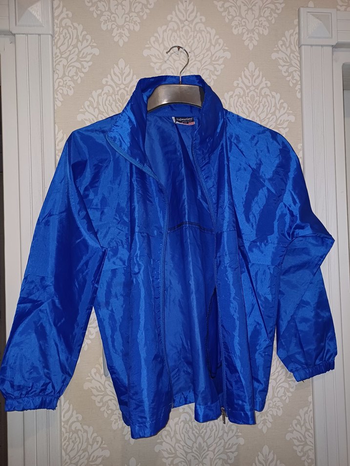 Mavi Fermuarlı Midi Yağmurluk - Görsel 2