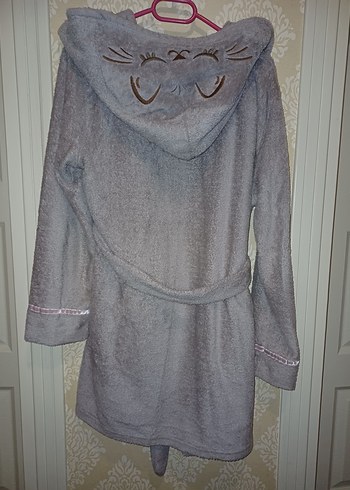 Defacto Gri Kapüşonlu Sabahlik Ev Giyim Kadın - Görsel 2