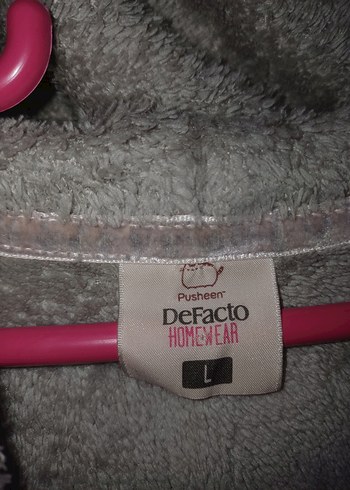 Defacto Gri Kapüşonlu Sabahlik Ev Giyim Kadın - Görsel 5