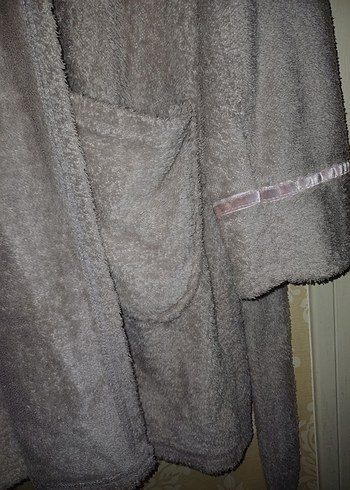 Defacto Gri Kapüşonlu Sabahlik Ev Giyim Kadın - Görsel 6