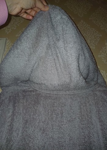 Defacto Gri Kapüşonlu Sabahlik Ev Giyim Kadın - Görsel 7