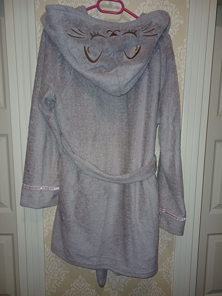 Defacto Gri Kapüşonlu Sabahlik Ev Giyim Kadın - Görsel 2