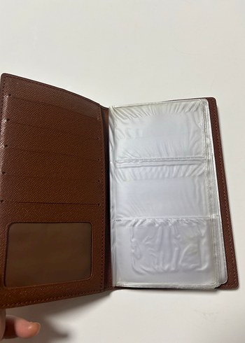 Kahverengi Louis Vuitton Baskılı Deri  kartlık kartvizitlik - Görsel 2