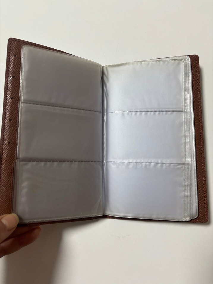 Kahverengi Louis Vuitton Baskılı Deri  kartlık kartvizitlik - Görsel 5