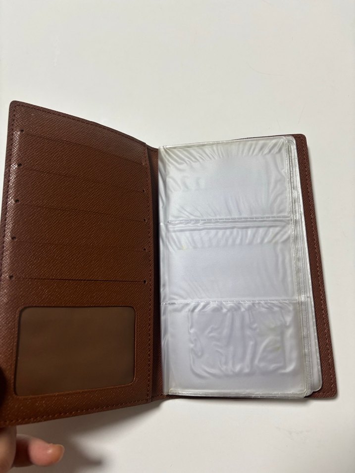 Kahverengi Louis Vuitton Baskılı Deri  kartlık kartvizitlik - Görsel 2