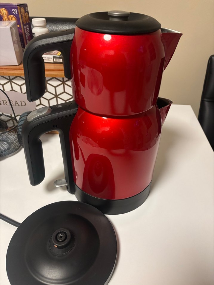 Korkmaz Kırmızı Elektrikli Çaydanlık çaycı - Görsel 5