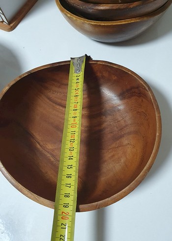 akasya ağacı ahşap kase - Görsel 5