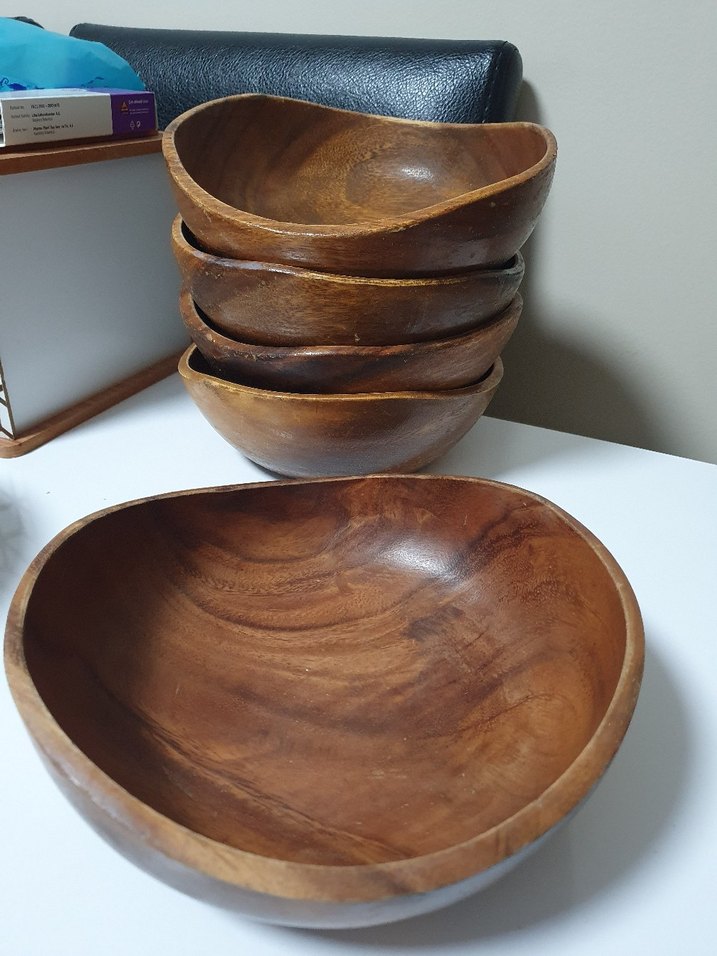 akasya ağacı ahşap kase - Görsel 2