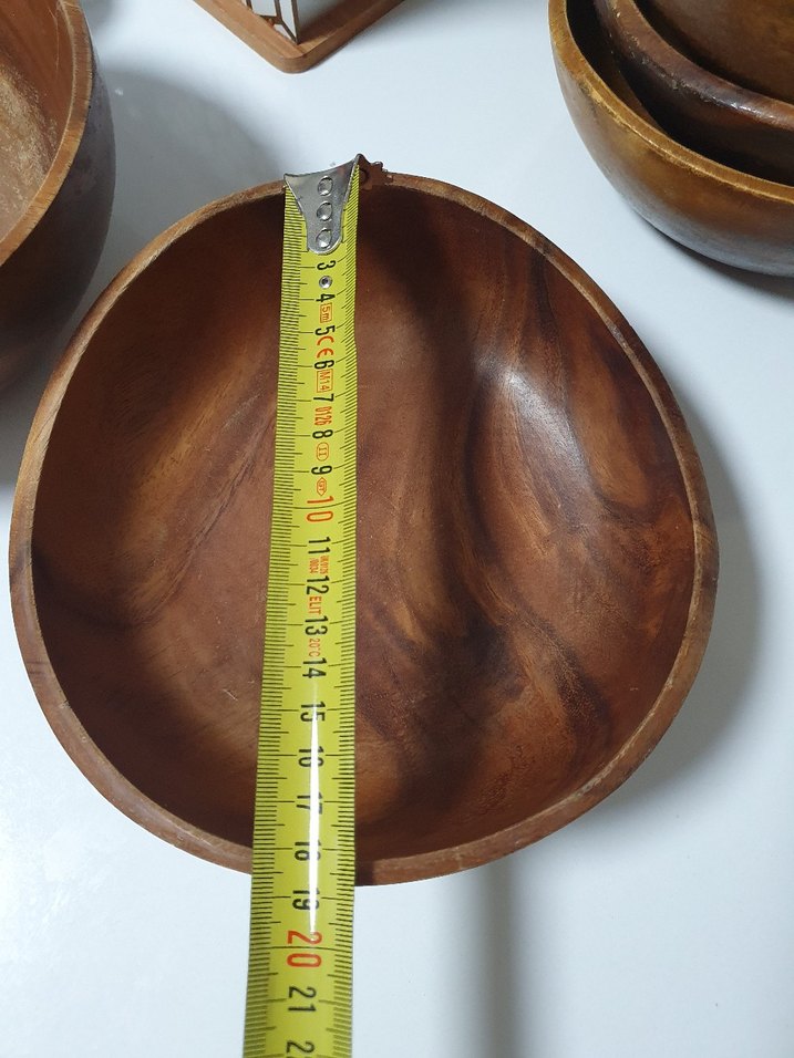 akasya ağacı ahşap kase - Görsel 4