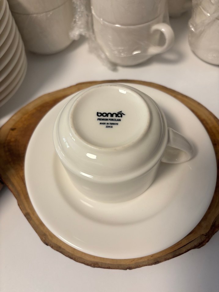 Bonna porselen çay & nescafe fincan takımı - Görsel 2