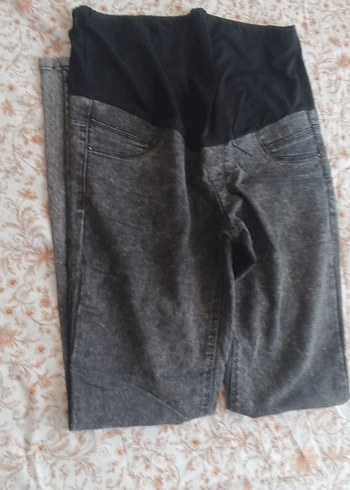 LC Waikiki Gri Bağcıklı Hamile Kot Pantolon